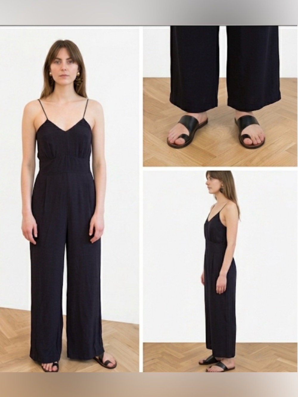 Soeur Francisca Jumpsuit Black 100% Viscose Size 38 (US 6)